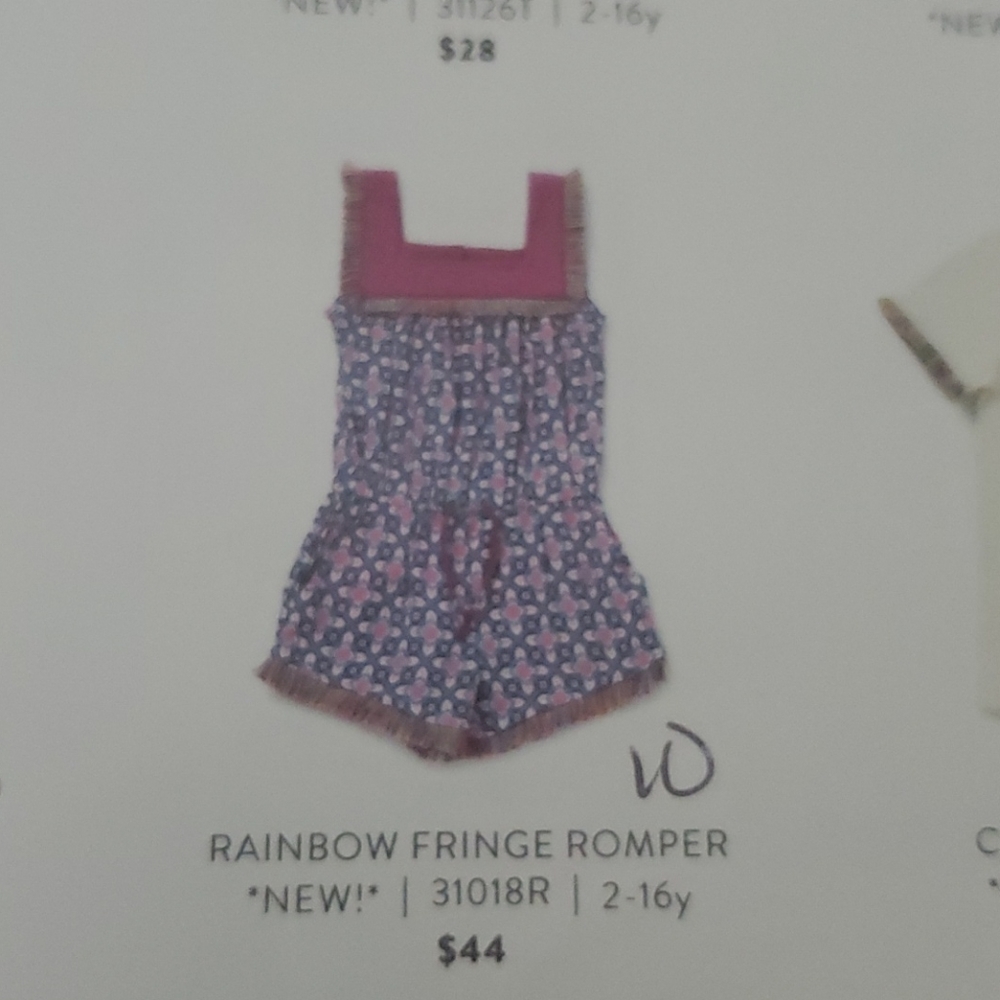 Rainbow fringe rompers